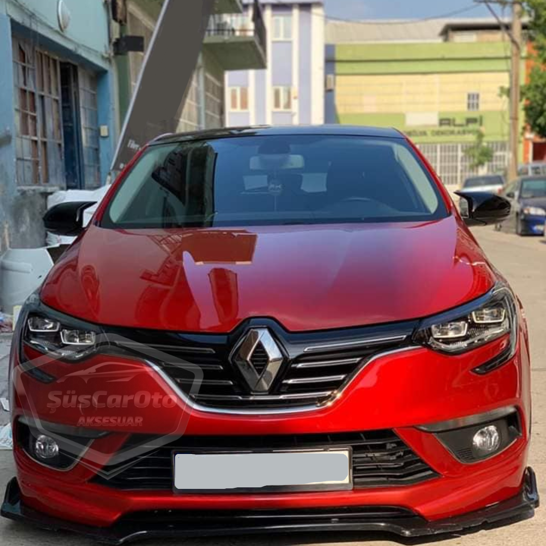 Renault Megane 4 2016 Sonrası Batman Yarasa Ayna Kapağı Piano Black ABS Plastik image 0