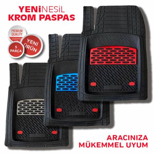 Üniversal 3D Extra Derin Havuzlu Safir Renkli Paspas 3D Kauçuk Oto Paspas image 0