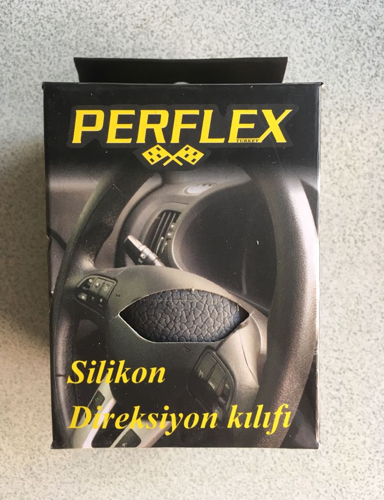 PERFLEX DERİ DESENLİ SÜPER İNCE SİLİKON DİREKSİYON KILIFI GRİ image 1