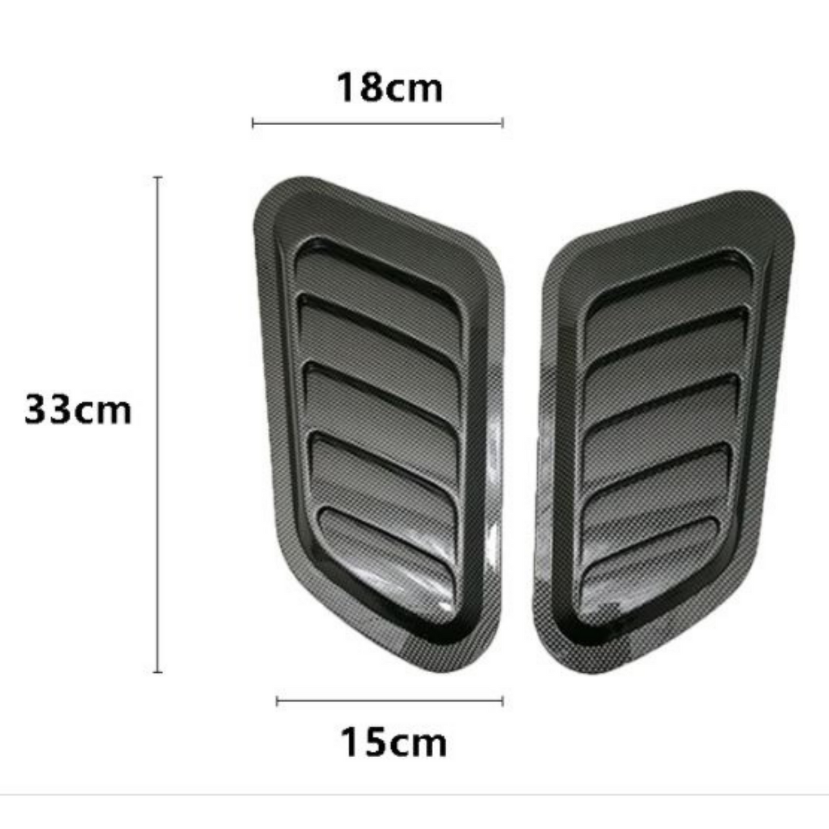 Universal Karbon Kaput Üstü Havalandırma Izgarası Venti Universal Air Scoop 2'li image 4