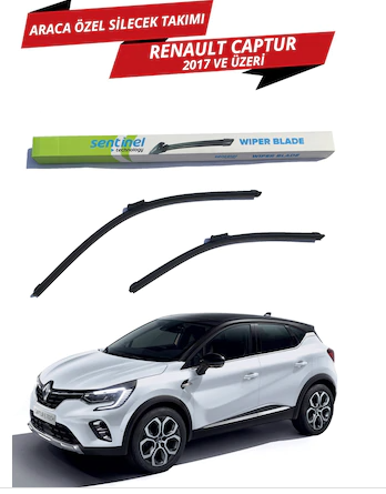 Renault Captur 2017 Sonrası Sentinel Araca Özel Muz Ön Silecek Takımı Sağ Sol image 0