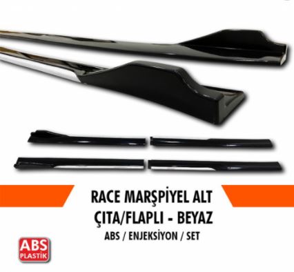 Üniversal Piano Black Kulaklı Flaplı Marşpiyel Lipi Bıçağı Beyaz image 0