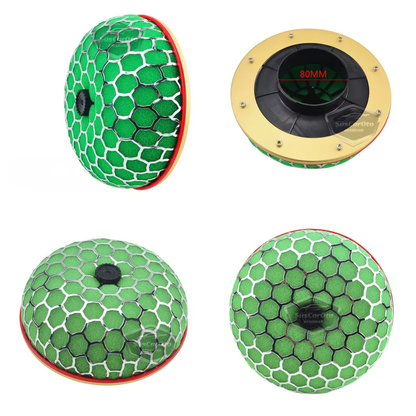 HKS Universal Performans ve Ses Arttırıcı Aparatlı Açık Hava Filtresi +6 Hp Yeşil Mantar Tip 80 mm image 3
