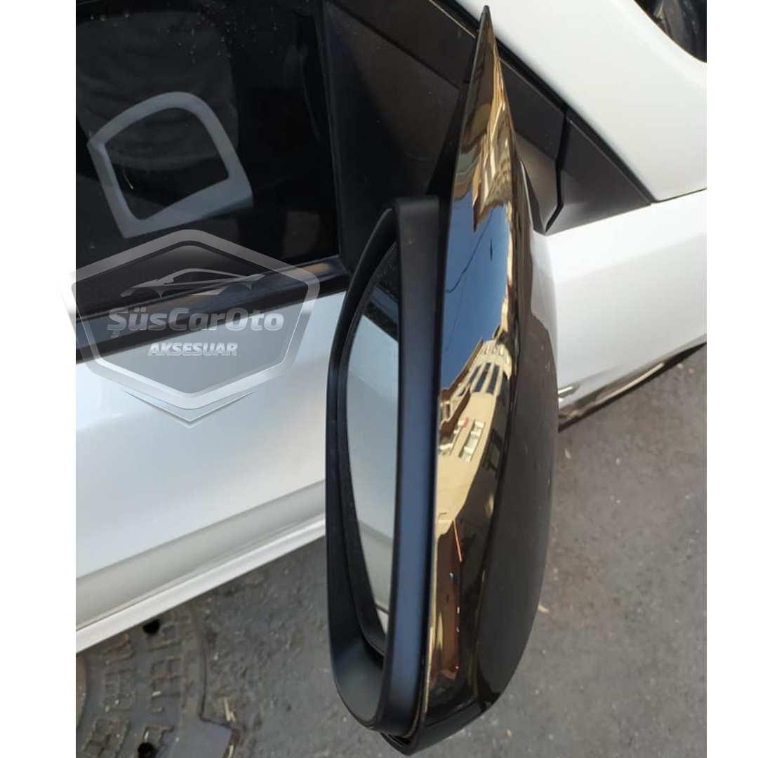 Hyundai Accent Blue 2010-2018 Sinyalsiz Batman Yarasa Ayna Kapağı Piano Black ABS Plastik image 4