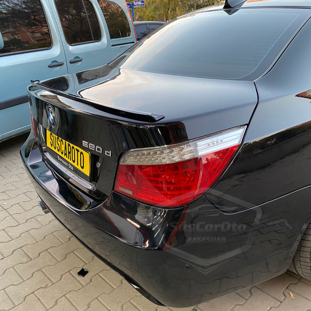 Bmw 5 Serisi E60 2003-2010 Samurai M3 Tip Bagaj Üstü Spoiler Bagaj Çıtası Piano Black Parlak Siyah image 4