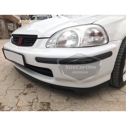 Honda Civic İES EK EJ 1996-2000 Uyumlu Üniversal Laguna Lip Esnek Ön Lip 2 Parça Tampon Altı Dil Karlık Ön Ek image 1