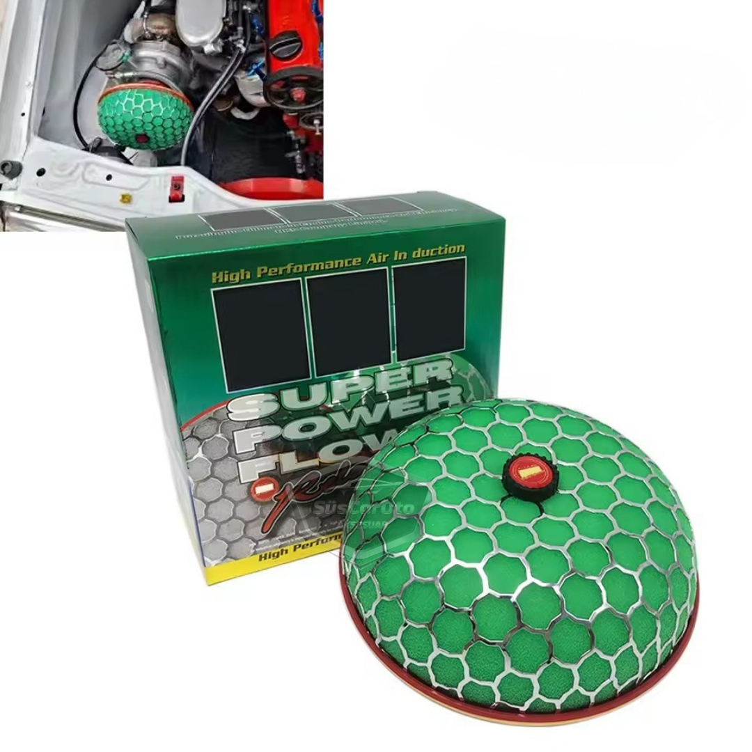 HKS Universal Performans ve Ses Arttırıcı Aparatlı Açık Hava Filtresi +6 Hp Yeşil Mantar Tip 80 mm image 5