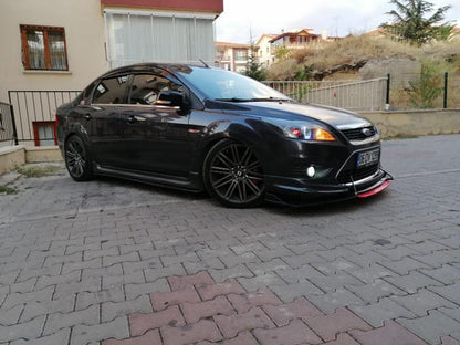 Üniversal Esnek 4 Parça Kırmızı Dilli Lip Piano Black Flaplı Kanatlı ABS Plastik image 3