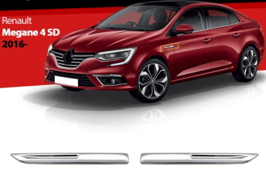 Renault Megane 4 Hb&amp;SD 2016 Sonrası Krom Çamurluk Sinyal Çıtası 2 Parça image 0