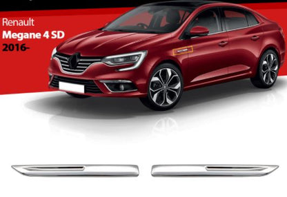 Renault Megane 4 Hb&amp;SD 2016 Sonrası Krom Çamurluk Sinyal Çıtası 2 Parça image 0