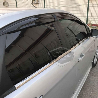 Ford Focus 1 Sedan 1998-2004 Uyumlu Mugen Cam Rüzgarlığı Seti Piano Black 4'lü İthal image 2