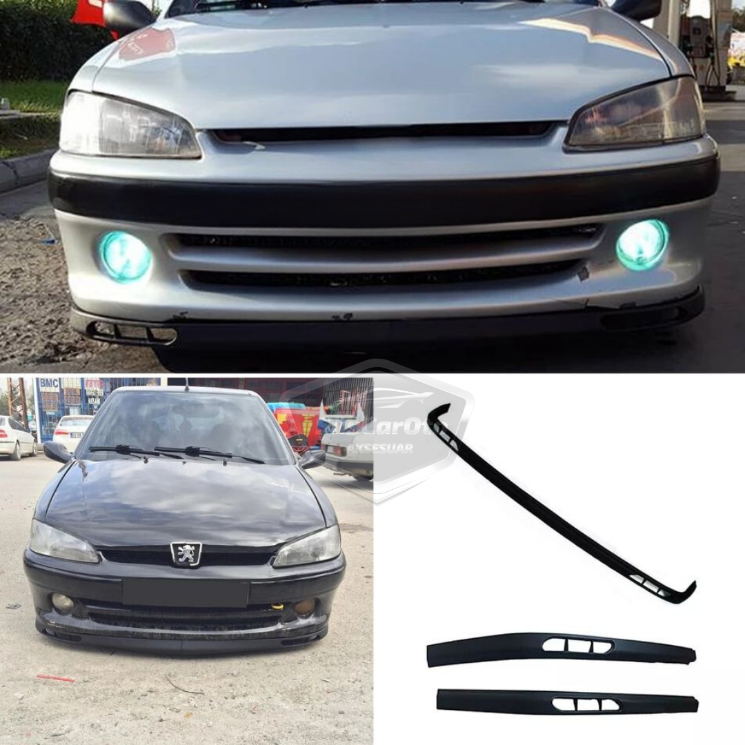 Peugeot 106 1991-2004 Uyumlu Üniversal Laguna Lip Esnek Ön Lip 2 Parça Tampon Altı Dil Karlık Ön Ek image 5