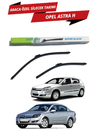 Opel Astra H 2007-2010 Sentinel Araca Özel Muz Ön Silecek Takımı Sağ Sol image 0
