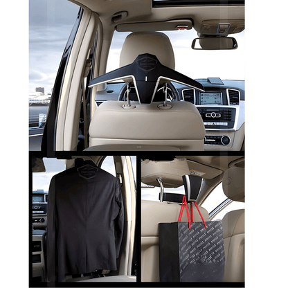 Oto Koltuk Arkası Elbise Askılığı Ceket Askısı Katlanabilir Siyah Araç İçi Askılık Kaydırmaz Çanta Kıyafet Askısı image 5