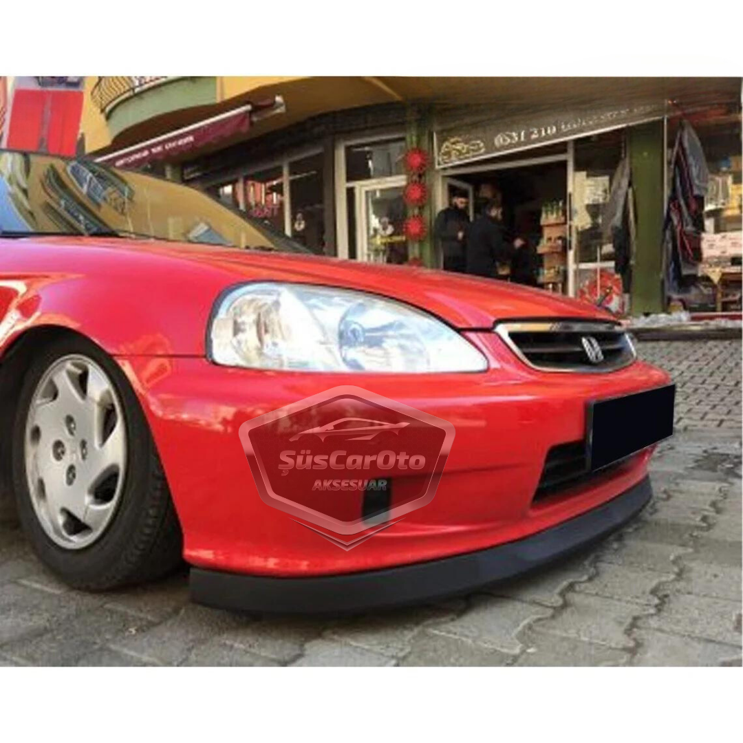 Honda Civic İES EK 1996-2000 Uyumlu Üniversal Astra H lip Esnek Ön Lip 2 Parça Tampon Altı Dil Karlık Ön Ek image 8