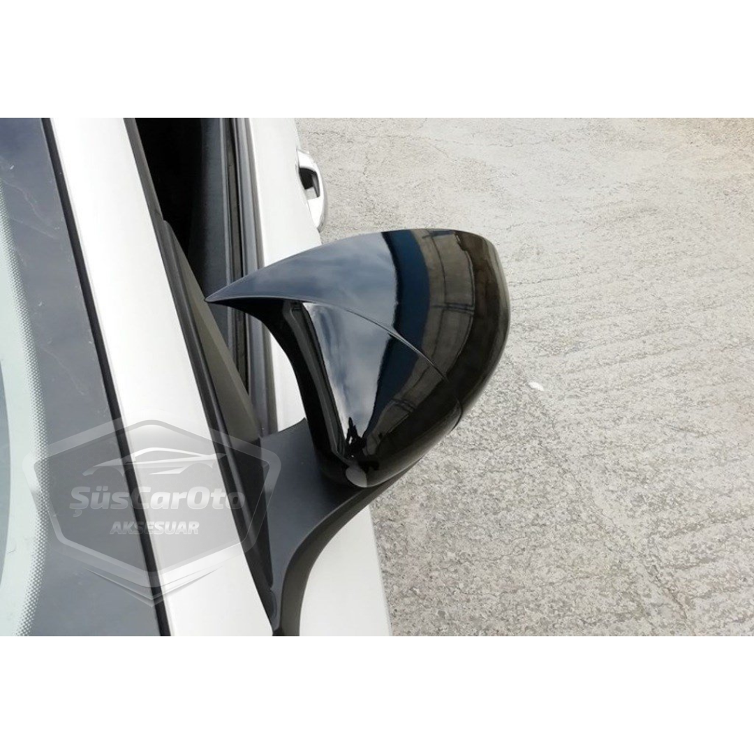 Fiat Egea Batman Yarasa Ayna Kapağı Piano Black ABS Plastik image 7