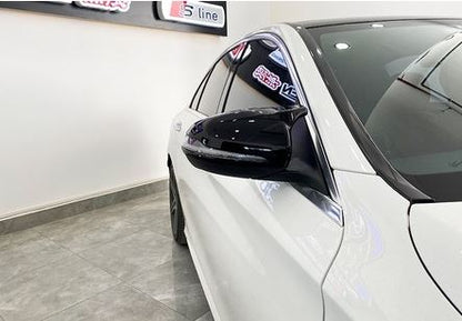 Mercedes W205 C Serisi 2015 Sonrası Batman Yarasa Ayna Kapağı Piano Black ABS Plastik image 3