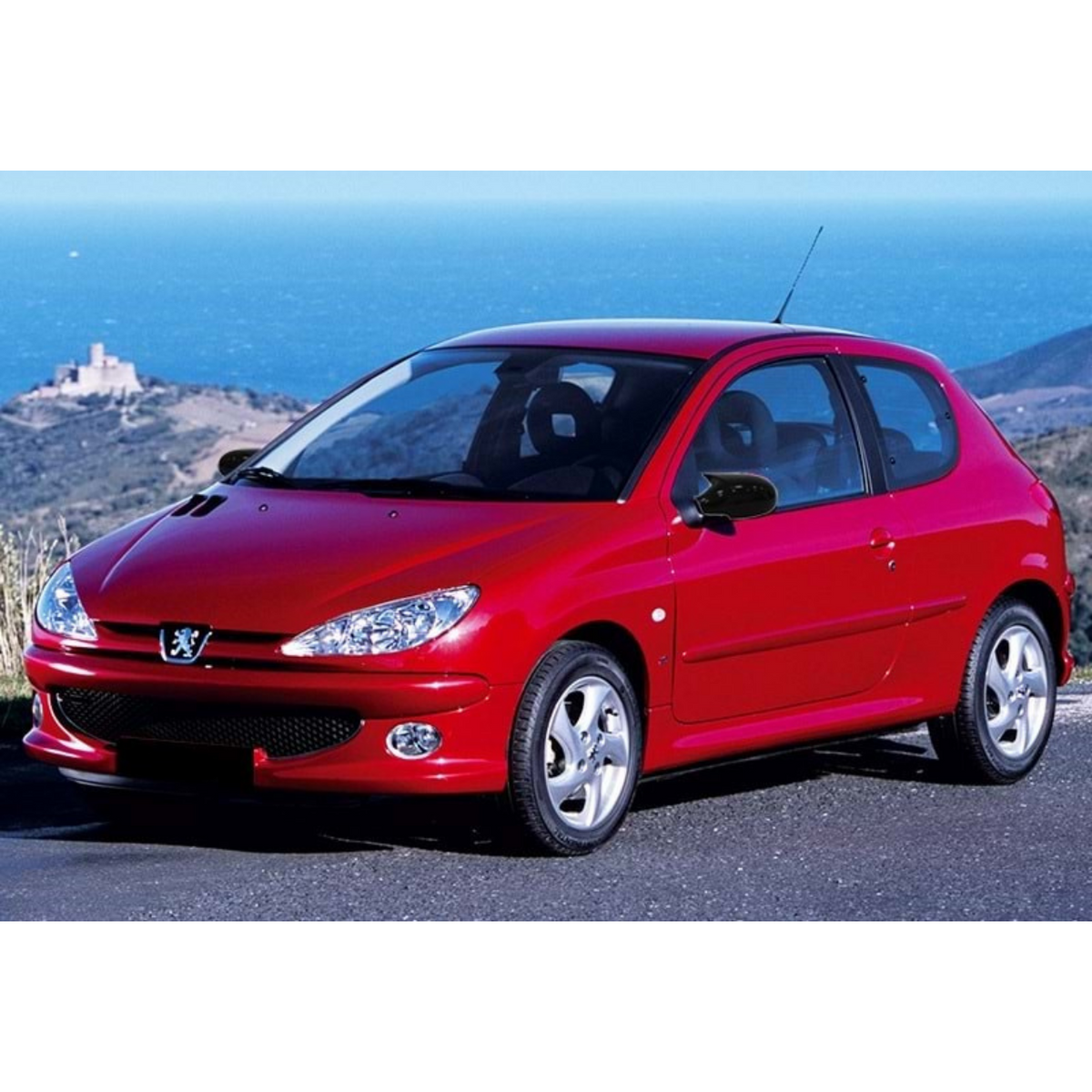 Peugeot 206 1998-2012 Batman Yarasa Ayna Kapağı Piano Black ABS Plastik image 0