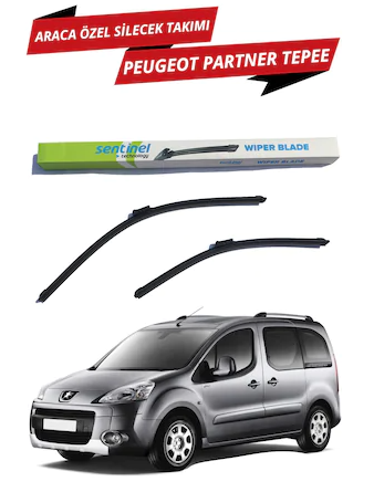 Peugeot Partner Tepee Sentinel Araca Özel Muz Ön Silecek Takımı Sağ Sol image 0