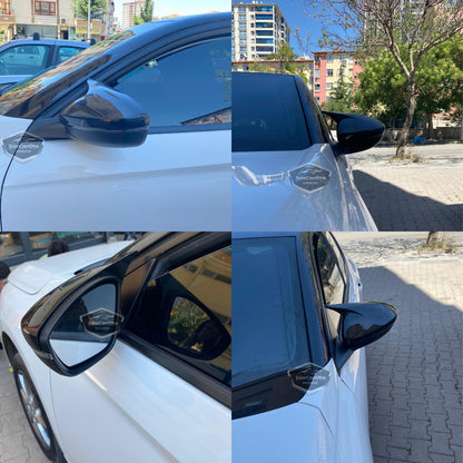 Opel Corsa F 2019 Sonrası Uyumlu Batman Yarasa Ayna Kapağı Piano Black ABS Plastik Sağ Sol Takım image 2