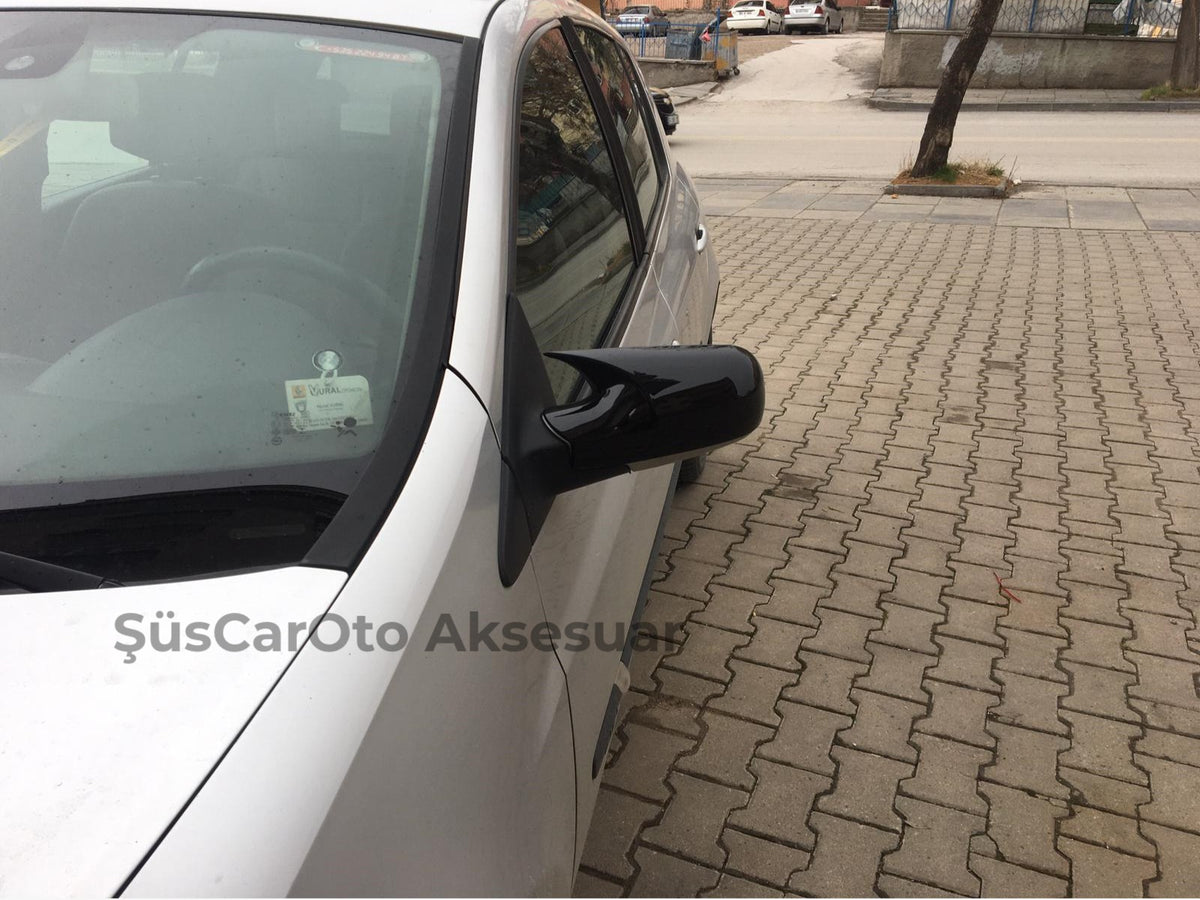 Renault Clio 3 2005-2009 Batman Yarasa Ayna Kapağı Piano Black ABS Plastik image 3