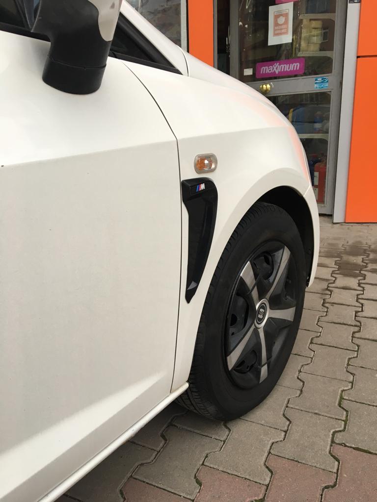 ALPİNA Logolu Piano Black Esnek Çamurluk Venti Izgarası Sağ Sol 2 Adet image 6