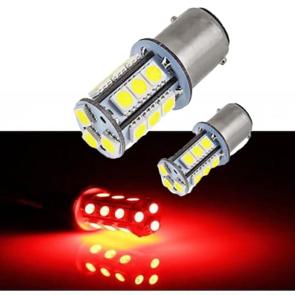 Carub Çakar Ledli Stop Ampulü Çift-Tek Duy Fren Lambası 18 Led KIRMIZI image 0