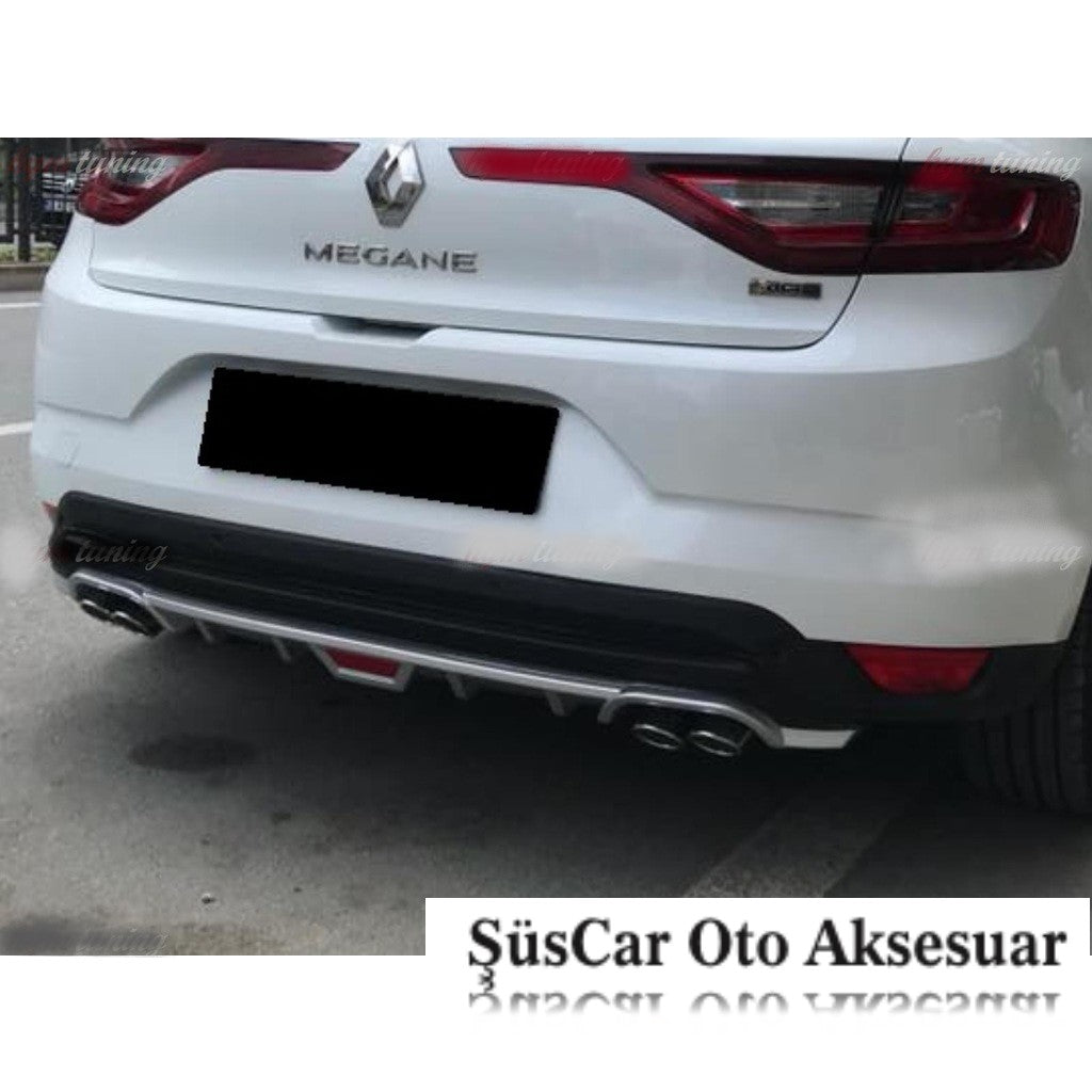 Renault Megane 4 Hb 4 Çıkışlı Egzoz Görünümlü Difüzör Tampon Eki image 3