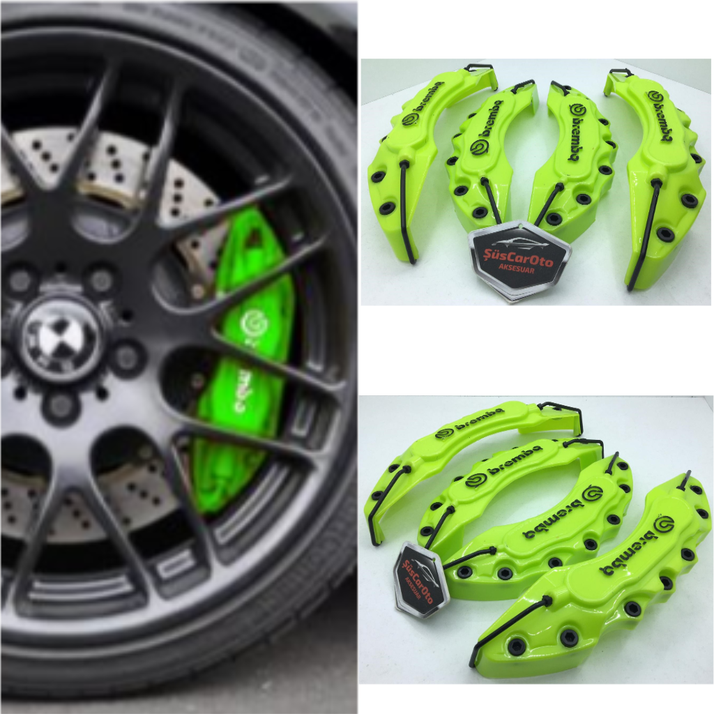 Brembo Fren Kaliper Kapağı 4'lü Set Üniversal 17'' ve Üzeri Yeşil image 0