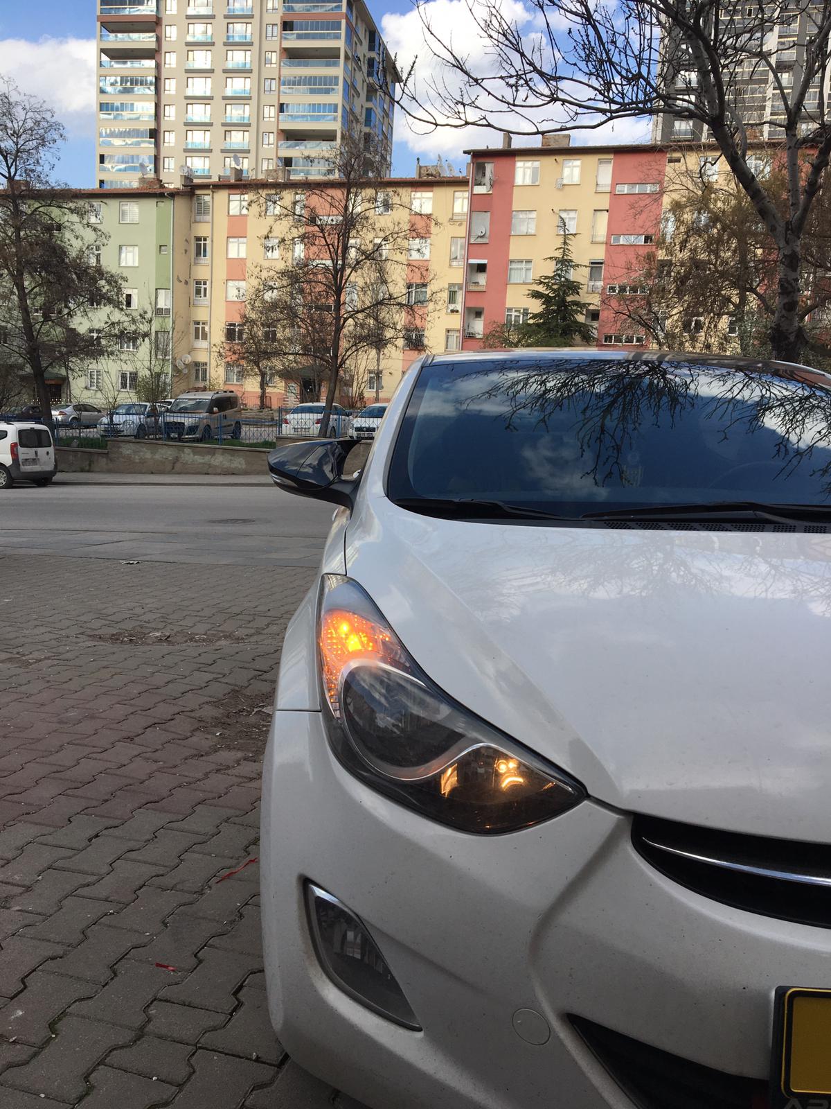 Hyundai Elantra 2011-2016 Batman Yarasa Ayna Kapağı Piano Black ABS Plastik image 1