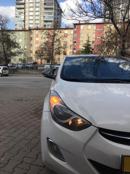 Hyundai Elantra 2011-2016 Batman Yarasa Ayna Kapağı Piano Black ABS Plastik image 1