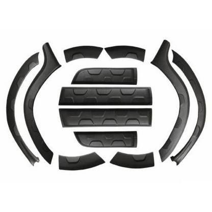 Dacia Duster 2010-2017 Uyumlu 12 Parça Damalı Dodik Seti Duster Yazılı Kapı Koruma Ve Çamurluk Kaplaması Plastik image 2