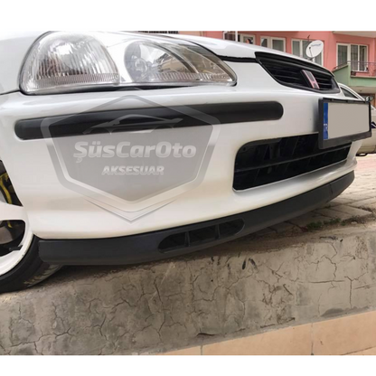 Honda Civic İES EK EJ 1996-2000 Uyumlu Üniversal Laguna Lip Esnek Ön Lip 2 Parça Tampon Altı Dil Karlık Ön Ek image 7
