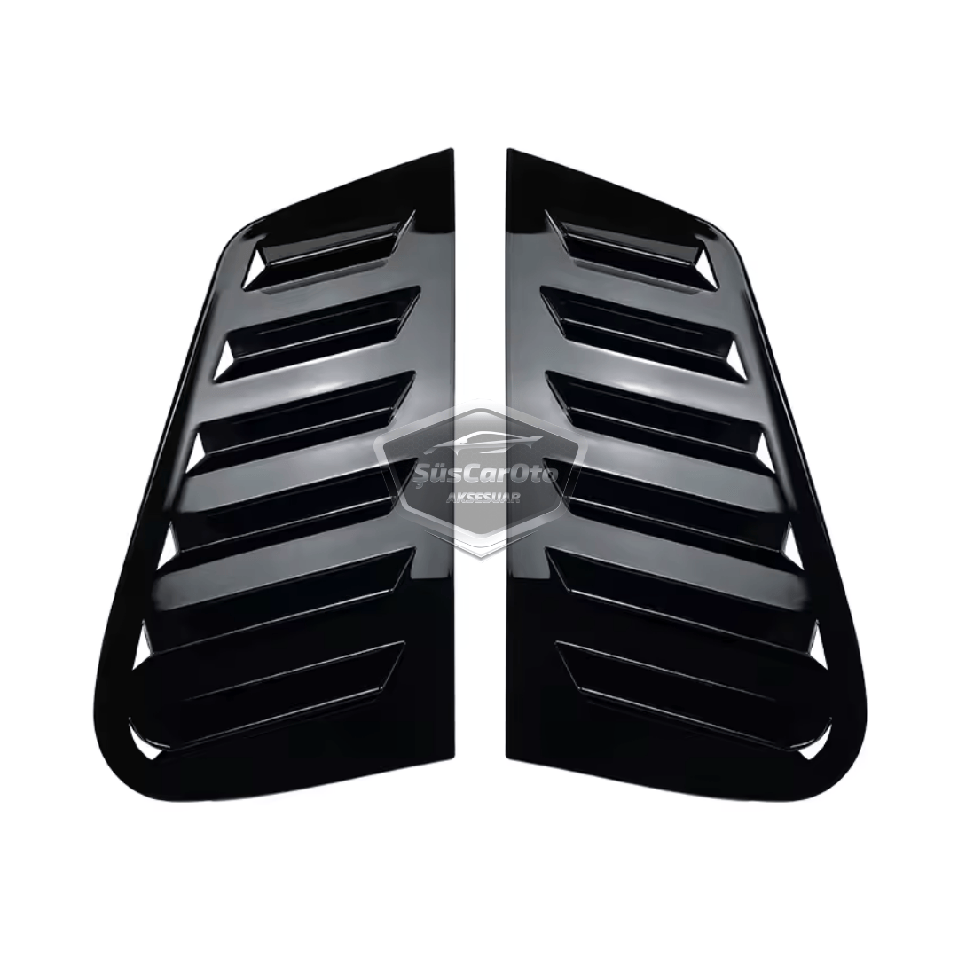 Vw Golf 4 1997-2003 Uyumlu Kelebek Cam Izgarası Kelebek Cam Vizörü Havalandırma Sağ Sol Takım Parlak Siyah image 3
