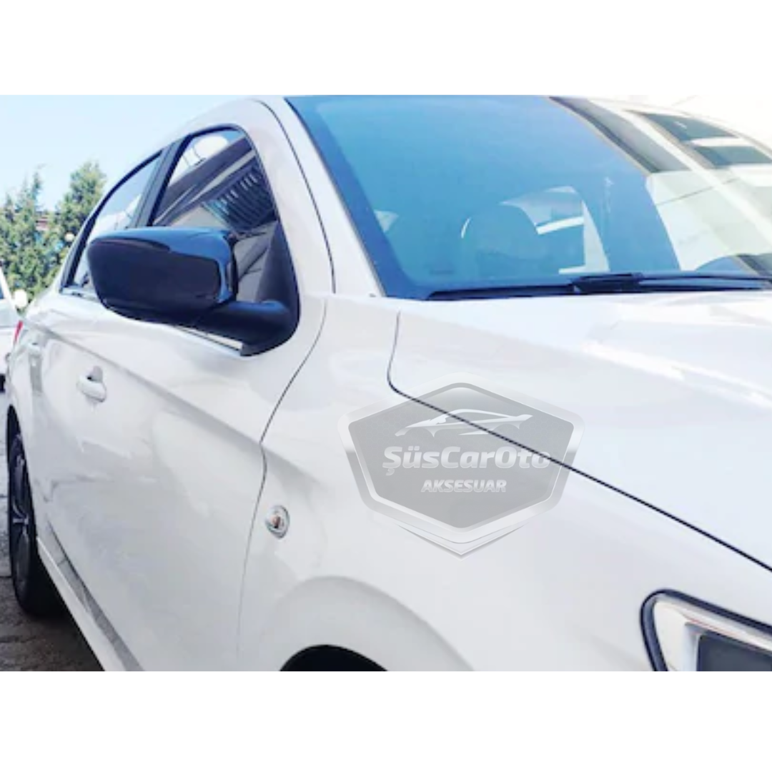 Peugeot 301 2012-2019 Batman Yarasa Ayna Kapağı Piano Black ABS Plastik image 9