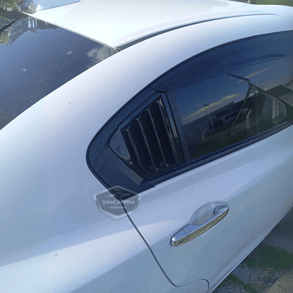 Honda Civic FB7 2012-2016 Uyumlu Kelebek Cam Izgarası Kelebek Cam Vizörü Havalandırma Sağ Sol Takım Parlak Siyah image 4