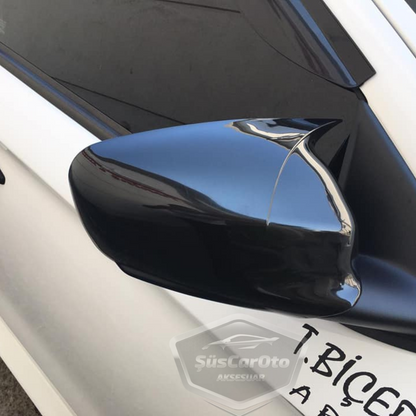 Peugeot 301 2012-2019 Batman Yarasa Ayna Kapağı Piano Black ABS Plastik image 7
