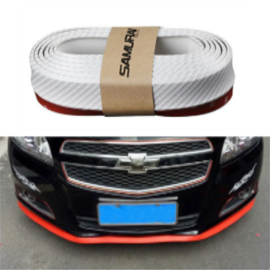 SAMURAİ Renkli Ez Lip Ön Lip Esnek Yumuşak 3M Yapışkanlı Ek 2.5 m Beyaz Karbon image 0