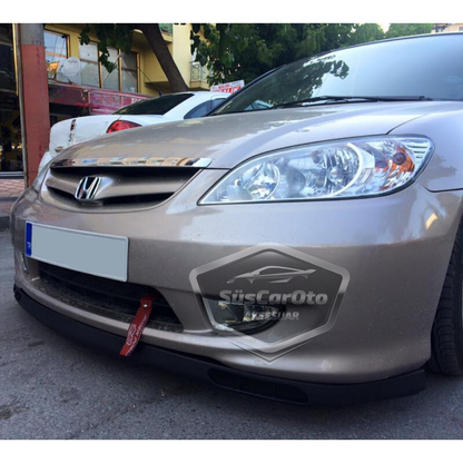 Honda Civic Vtec2 2001-2006 Uyumlu Üniversal Laguna Lip Esnek Ön Lip 2 Parça Tampon Altı Dil Karlık Ön Ek image 0