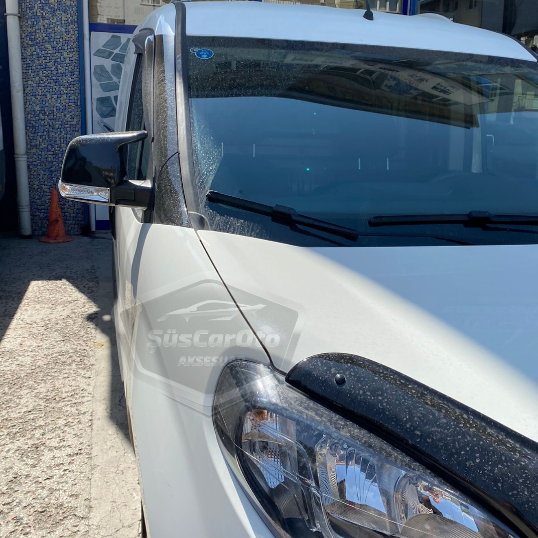 Fiat Doblo D3 D4 2009-2022 Uyumlu Batman Yarasa Ayna Kapağı Piano Black ABS Plastik image 1