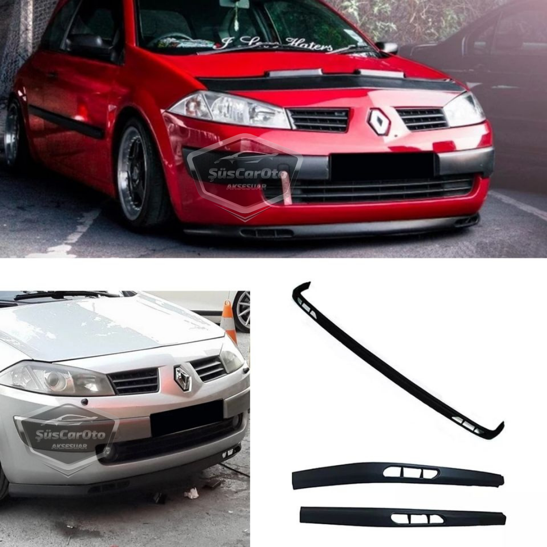 Renault Megane 2 2003-2008 Uyumlu Üniversal Laguna Lip Esnek Ön Lip 2 Parça Tampon Altı Dil Karlık Ön Ek image 8