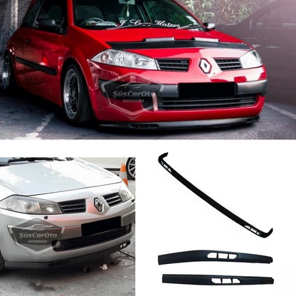 Renault Megane 2 2003-2008 Uyumlu Üniversal Laguna Lip Esnek Ön Lip 2 Parça Tampon Altı Dil Karlık Ön Ek image 8