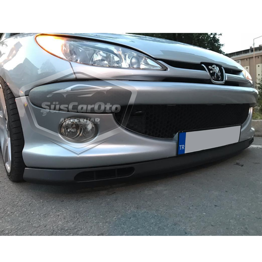 Peugeot 206 206+ 1998-2012 Uyumlu Üniversal Laguna Lip Esnek Ön Lip 2 Parça Tampon Altı Dil Karlık Ön Ek image 6