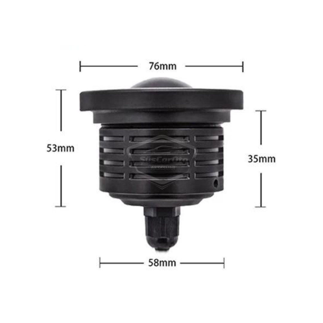 Opel Astra G 1998-2004 Uyumlu Üniversal Mercekli Angel Sis Farı Metal Su Geçirmez 76 mm Turuncu Halkalı Gündüz Farı Angel Eyes 2 Adet image 6