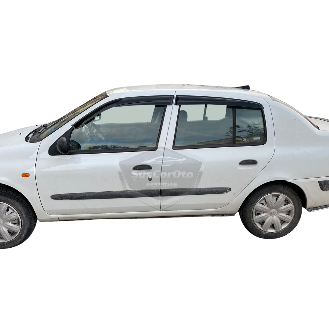 Renault Clio 2 Symbol Hb&amp;Sedan 1998-2008 Uyumlu Mugen Cam Rüzgarlığı Seti Piano Black 4'lü İthal image 7