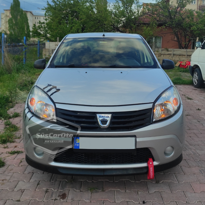 Dacia Sandero Mk2 Mk2.5 2009-2020 Uyumlu Üniversal Astra H lip Esnek Ön Lip 2 Parça Tampon Altı Dil Karlık Ön Ek image 0