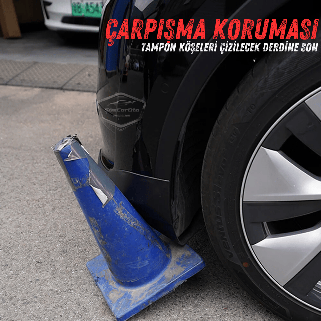 Üniversal Her Araca Uyumlu Esnek Tampon Köşesi Koruma Bandı Tampon Köşe Koruyucu Şerit Yumuşak Bant 2 Parça Beyaz 35 cm image 2