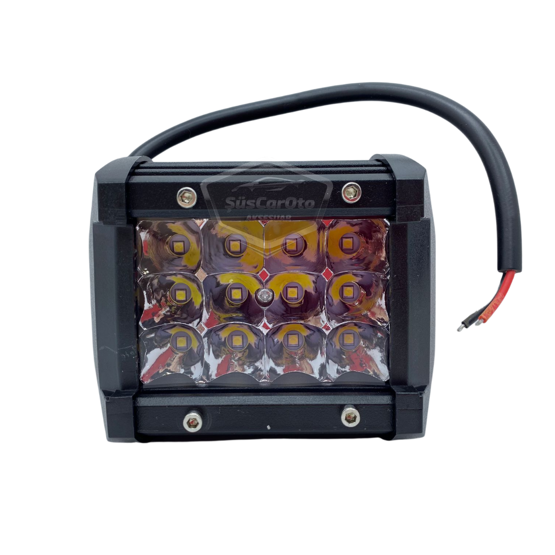 Off Road Led Lamba Delici Yayıcı Beyaz Kare Sis Farı Projektör 45W 12 Led Metal Arazi Çalışma Lambası 1 Adet image 8