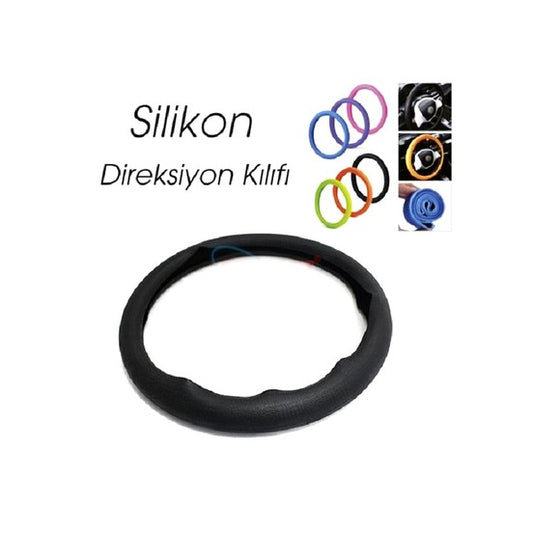 Carub Ultra İnce Kokusuz SiyahSilikon Direksiyon Kılıfı 36Cm-42Cm image 0