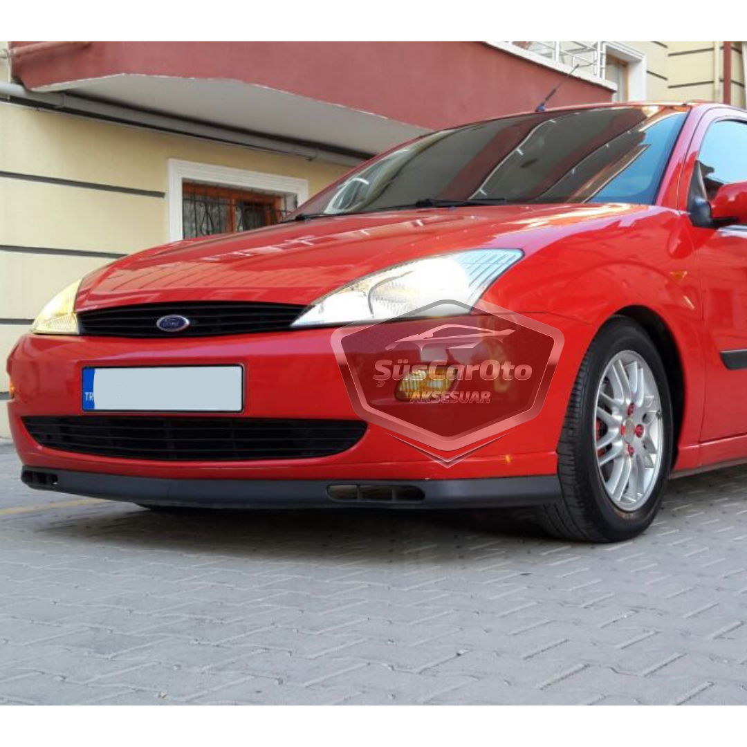 Ford Focus 1 Hb&amp;Sedan 1998-2004 Uyumlu Üniversal Laguna lip Esnek Ön Lip 2 Parça Tampon Altı Dil Karlık Ön Ek image 1